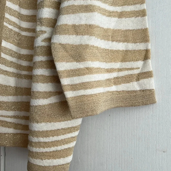Chico’s Zebra Shimmer Fortune Cardigan Sweater Wool Blend Size 3 (US XL/16) NWT - Picture 5 of 11